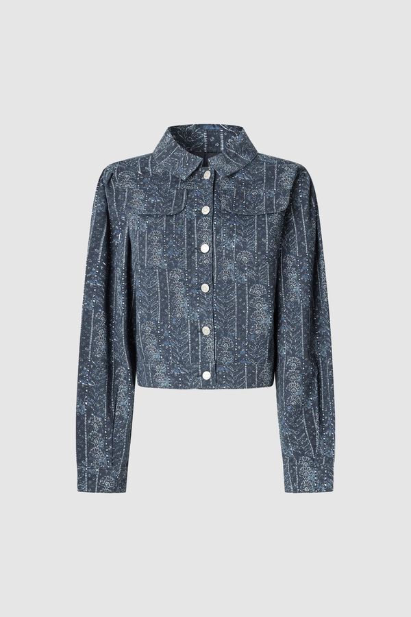 Pepe Jeans Camisa curta com estampa floral azul