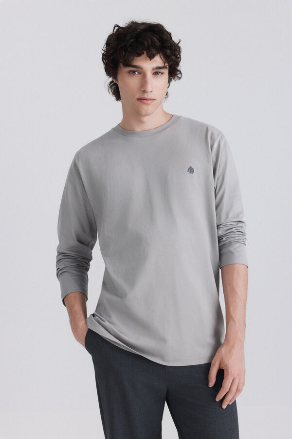 Springfield Camisola b&aacute;sica de manga comprida e macia cinzento