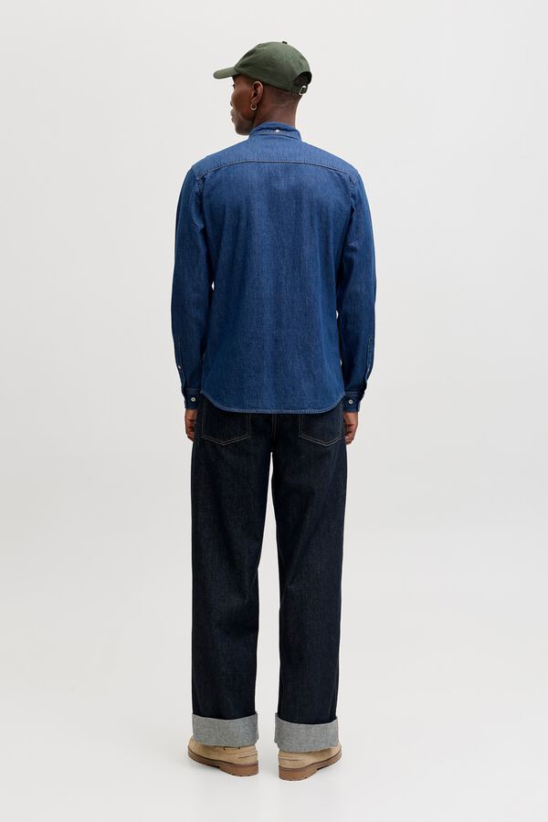 Jack & Jones Camisa de ganga regular azul