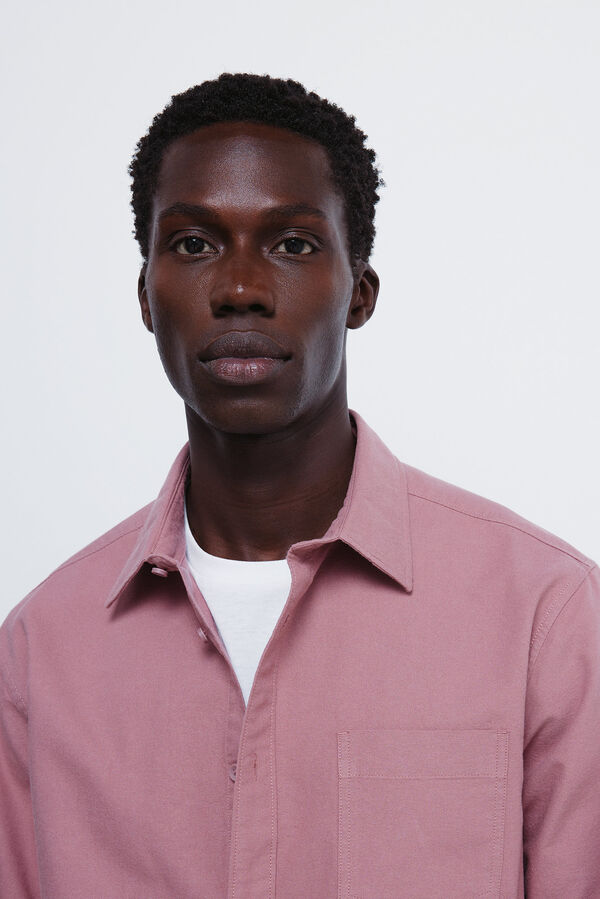 Springfield Camisa Oxford colorida rosa