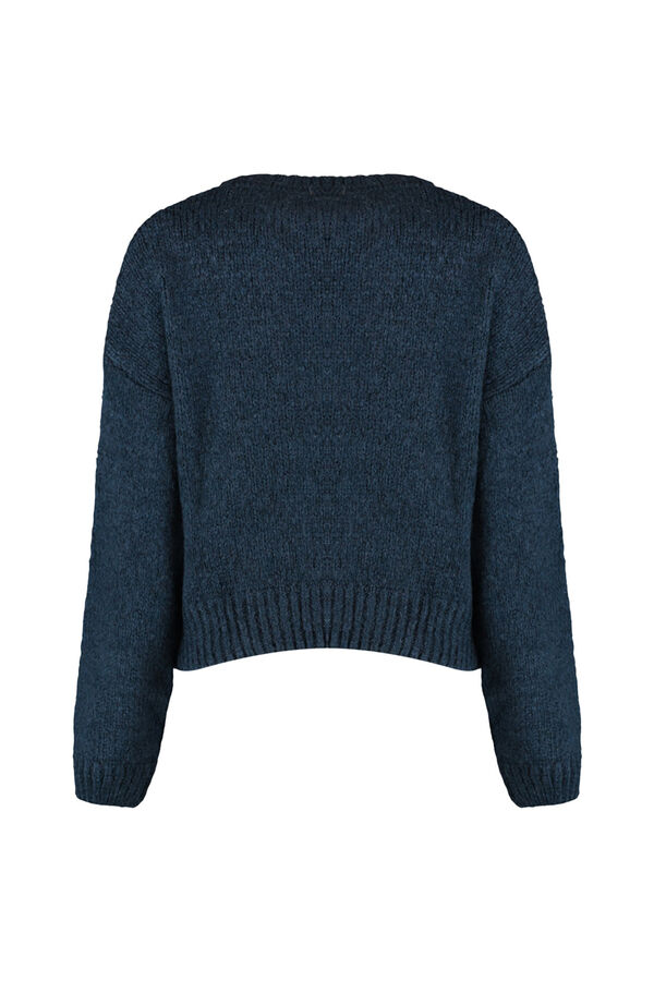 Trendyol Camisola b&aacute;sica de gola redonda azul