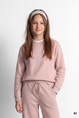 Springfield Kids Sweatshirt gola com folho menina rosa