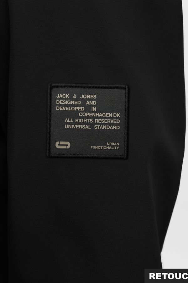 Jack & Jones Blus&atilde;o softshell com capuz preto