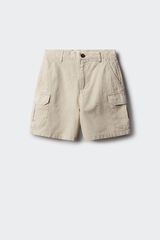 Springfield Kids Bermuda cargo em linho para menino branco