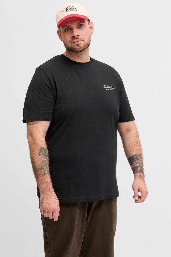 Jack & Jones PLUS T-shirt de manga curta com logo preto