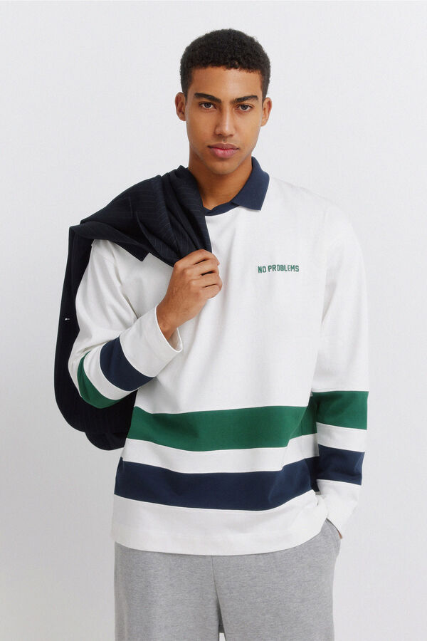 Springfield T-shirt de manga comprida dupla weekend bege