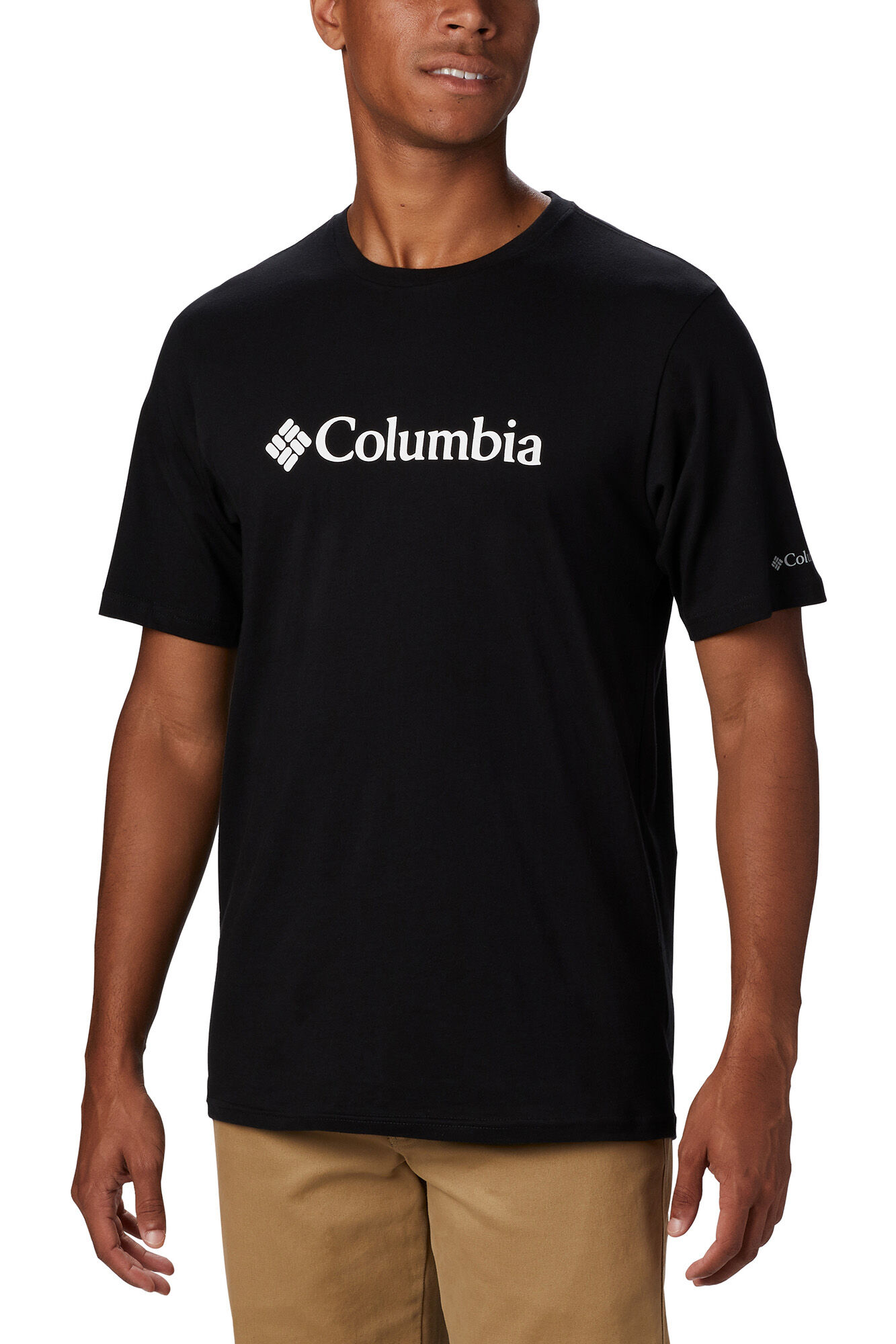 Columbia Camiseta masculina de manga curta de algod&atilde;o org&acirc;nico Basic Logo&trade; da para homem