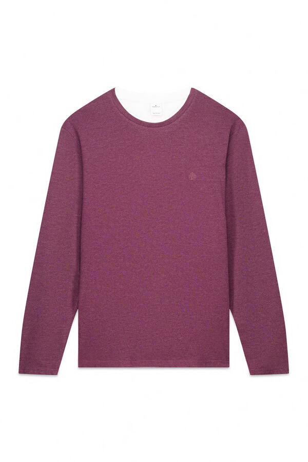 Springfield T-shirt manga manga dupla mescla estampado