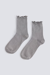 Springfield Calcetines largos lurex gris