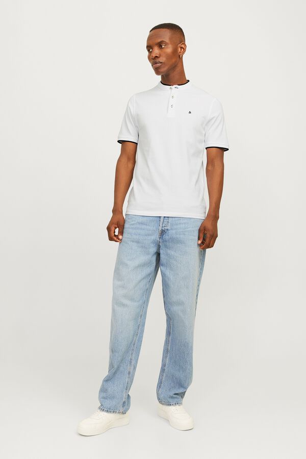Jack & Jones Polo slim fit em algod&atilde;o branco