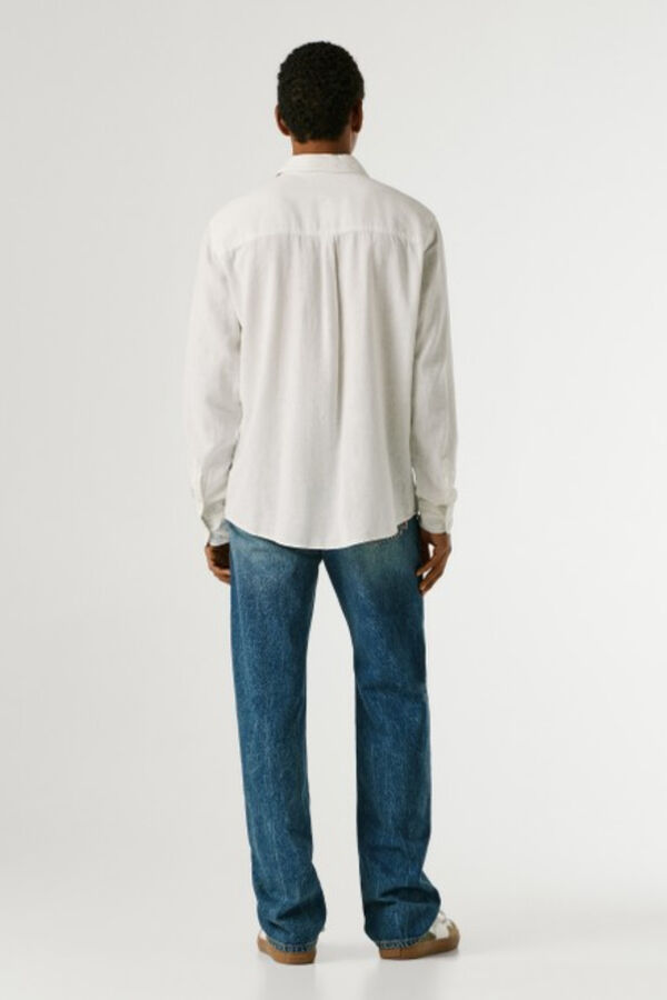 Pepe Jeans Camisa de manga comprida com logo branco