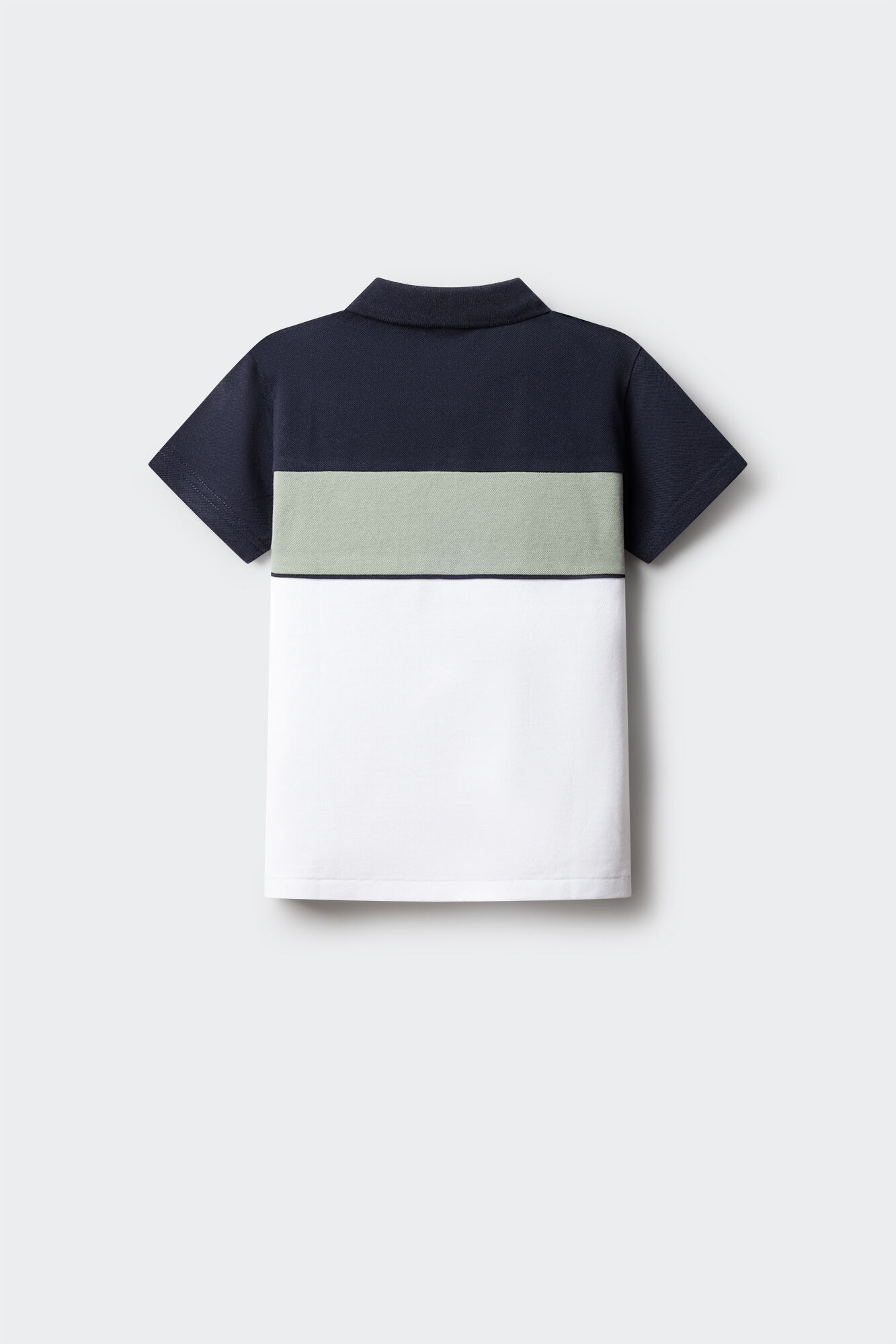 Springfield Kids Polo de menino em oxford de corte e costura