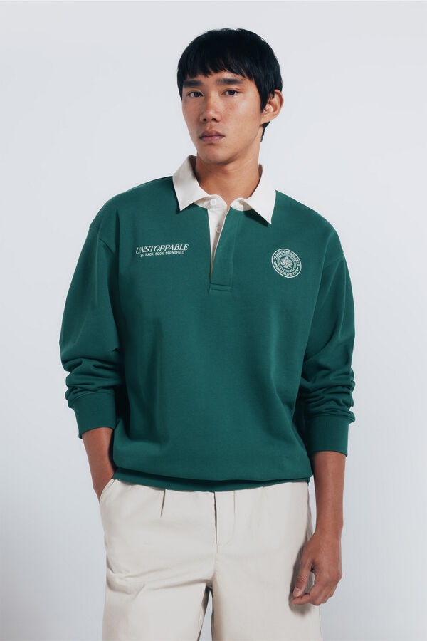 Springfield Rugby neck sweatshirt green