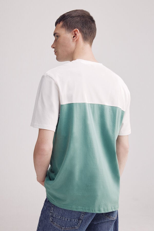 Springfield Colour block T-shirt green