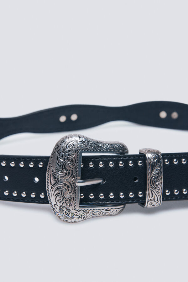 Springfield Studded cowboy belt black