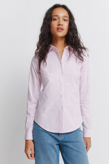 Springfield Camisa de algod&atilde;o Oxford rosa