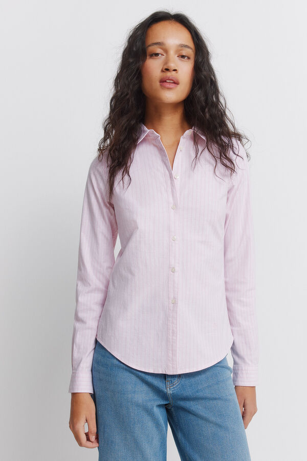 Springfield Camisa de algod&atilde;o Oxford rosa