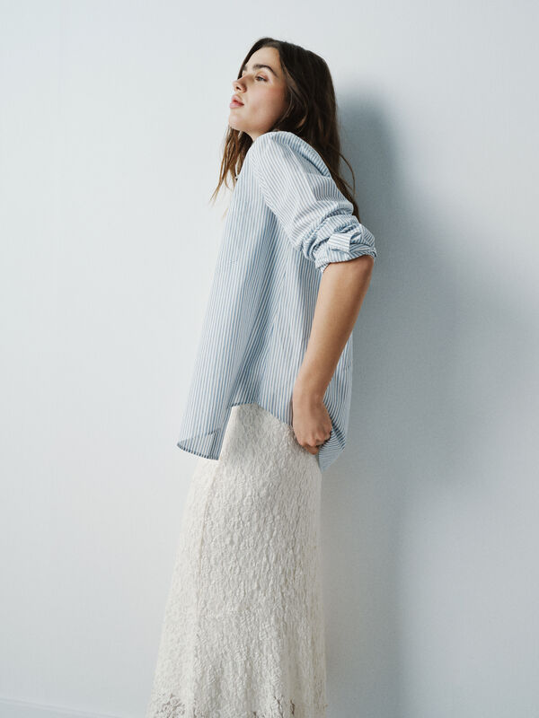 High Spirits Blusa rosa blush azul