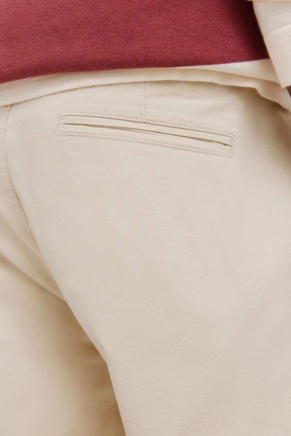Springfield Cal&ccedil;as chino estrutura comfort slim fit bege