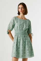 Pepe Jeans Vestido curto de manga curta bege