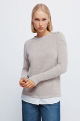 Springfield T-shirt combinada chenille cru