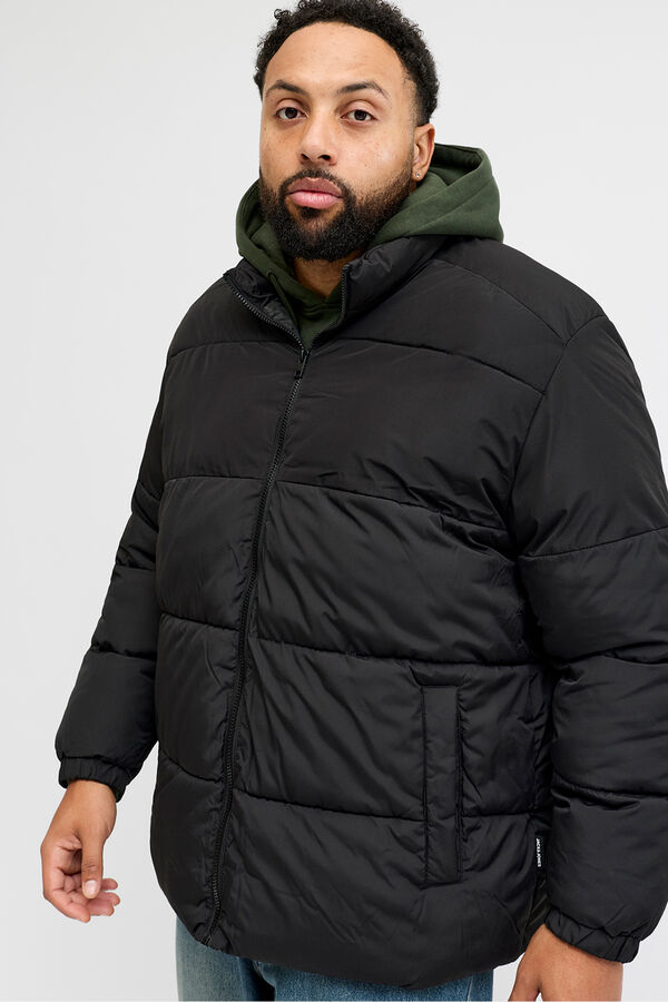 Jack & Jones PLUS Men's puffer jacket black