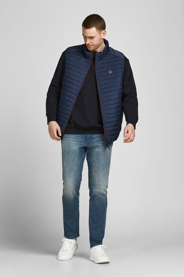 Jack & Jones PLUS Colete acolchoado com capuz azul
