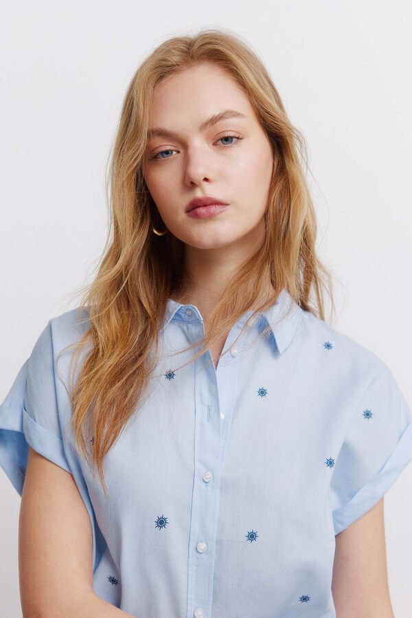 Springfield Camisa b&aacute;sica oxford azul