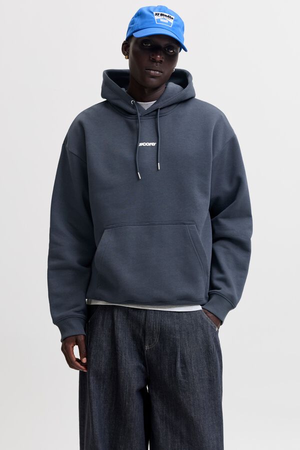 Jack & Jones Sweatshirt loose com capuz azul