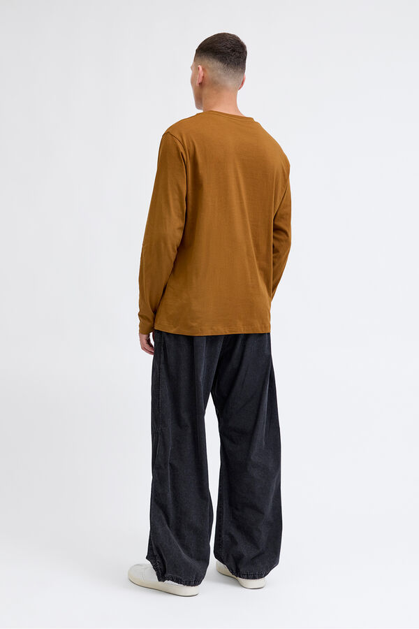 Jack & Jones T-shirt manga Studio castanho