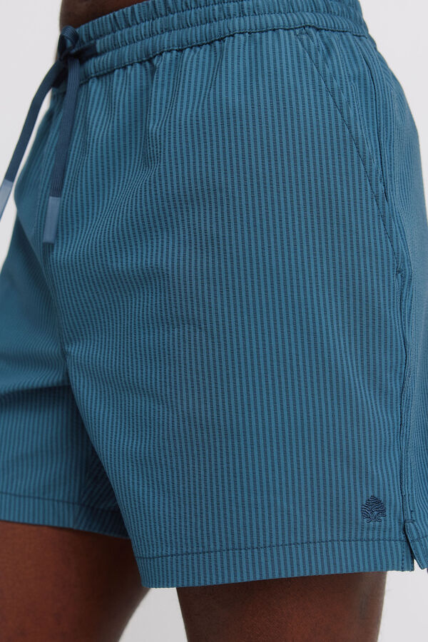 Springfield Fato de banho seersucker &agrave;s riscas azul