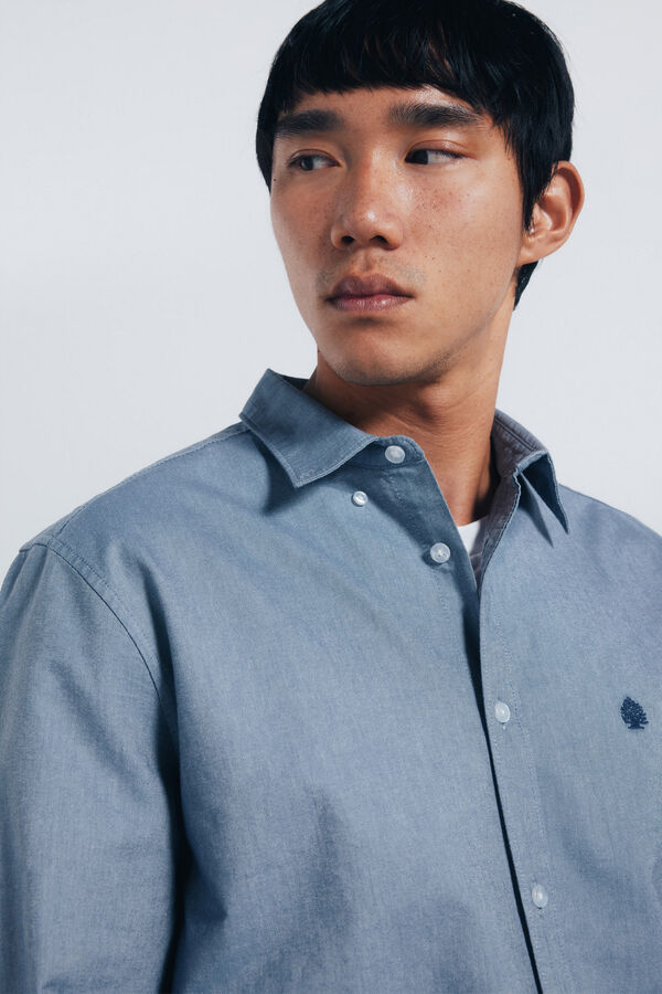 Springfield Camisa Oxford azul