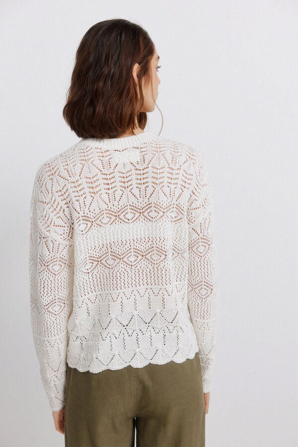 Springfield Camisola pointelle castanho