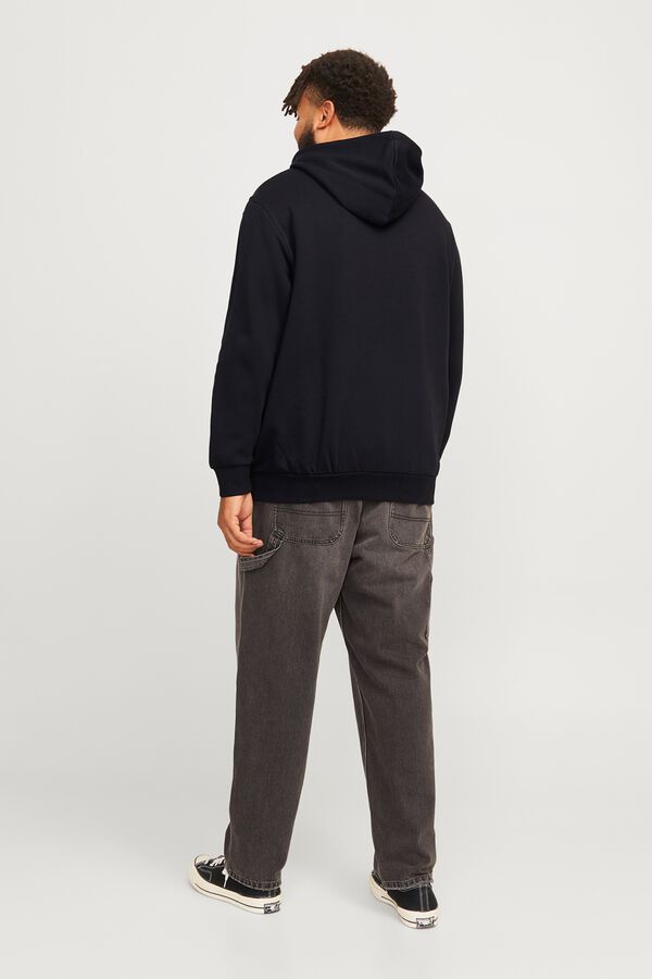 Jack & Jones PLUS Sweatshirt regular com capuz preto