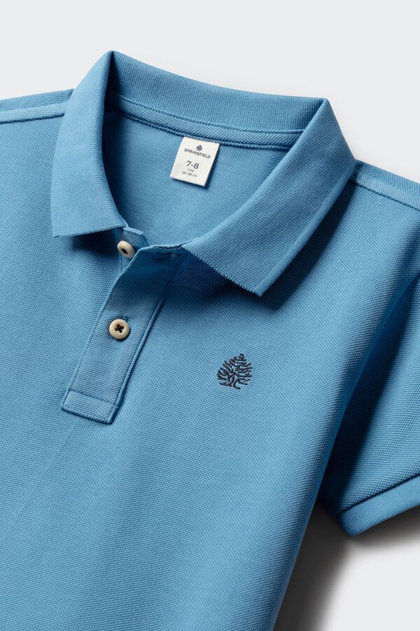 Springfield Kids Polo b&aacute;sico para menino azul