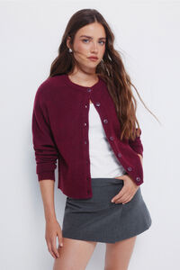 Springfield Cardigan com botões de gola redonda
