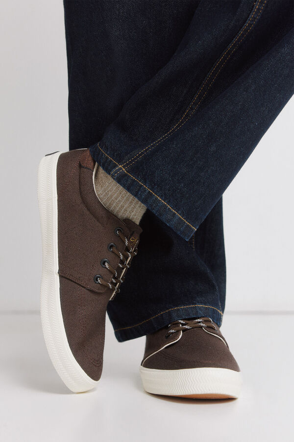 Springfield Sneaker ic&oacute;nica em tecido castanho