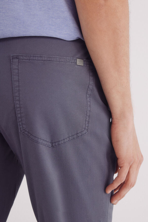 Springfield Calças justas, lavagem clara, 5 bolsos azul