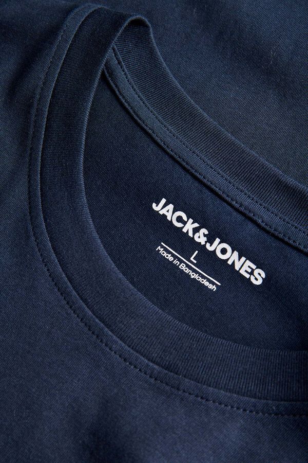 Jack & Jones T-shirt manga curta em algod&atilde;o azul