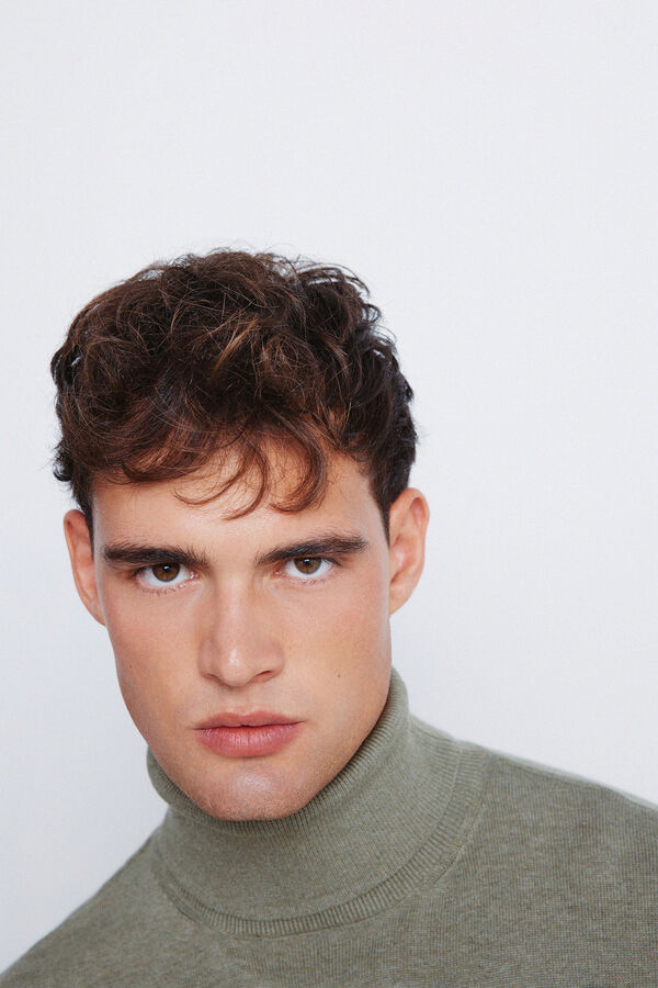 Springfield Camisola básico de gola bege