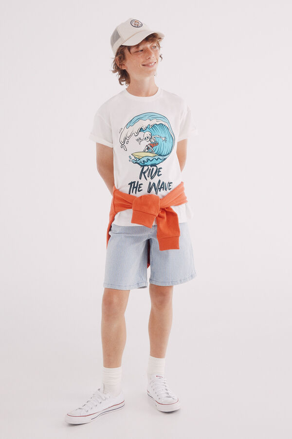 Springfield Kids Camiseta skate niño marfil