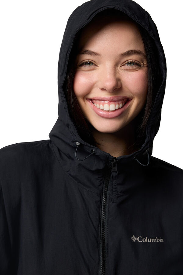 Columbia Cortavientos corto con capucha negro