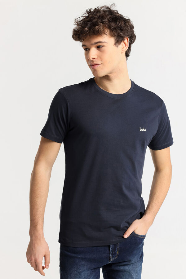 Lois T-shirt b&aacute;sica de manga curta azul