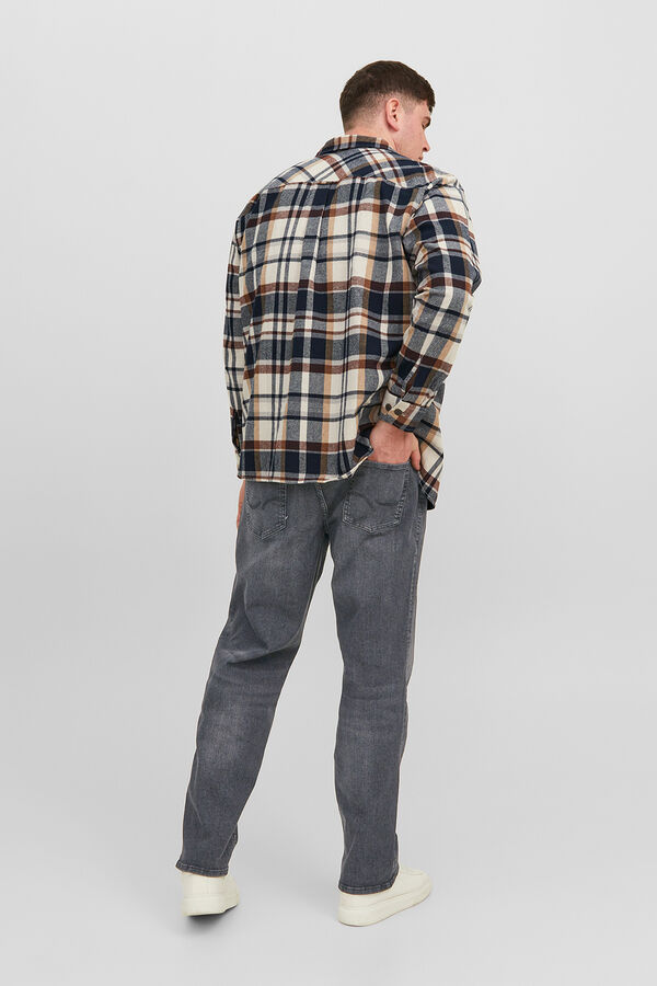 Jack & Jones PLUS Cal&ccedil;a jeans de corte reto e cinco bolsos preto