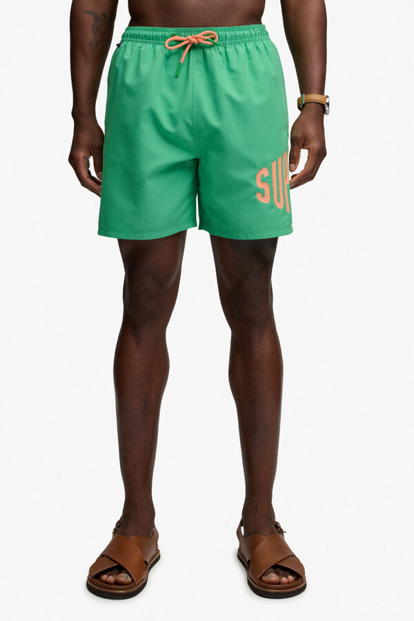 Superdry Swimwear with logo green