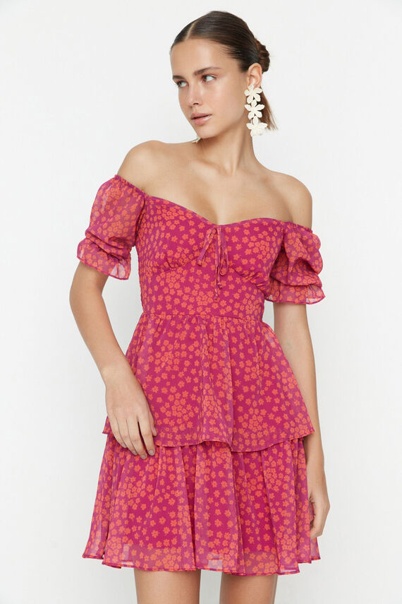 Vestido mini con escote