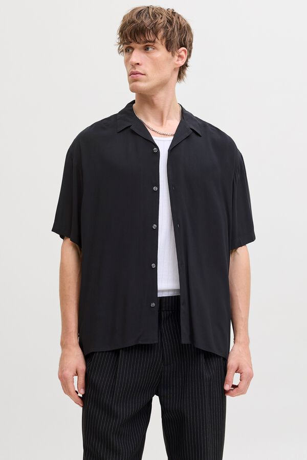 Jack & Jones Viscose relaxed fit shirt black