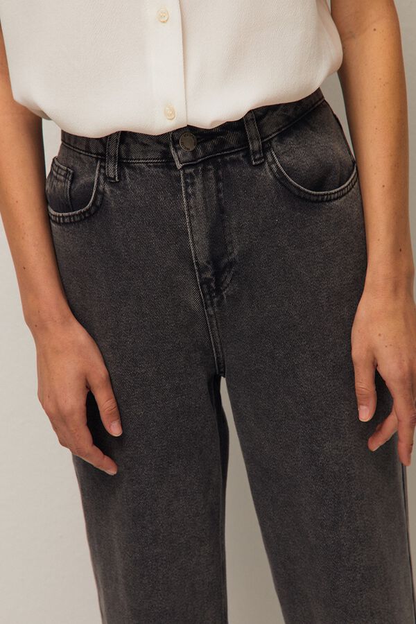 Systemaction Cal&ccedil;as jeans fluidas preto