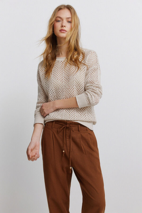 Springfield Cal&ccedil;as de linho cru