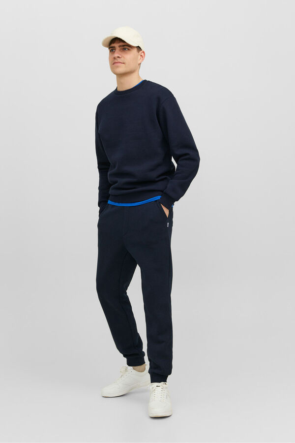 Jack & Jones Sudadera básica cuello redondo azul